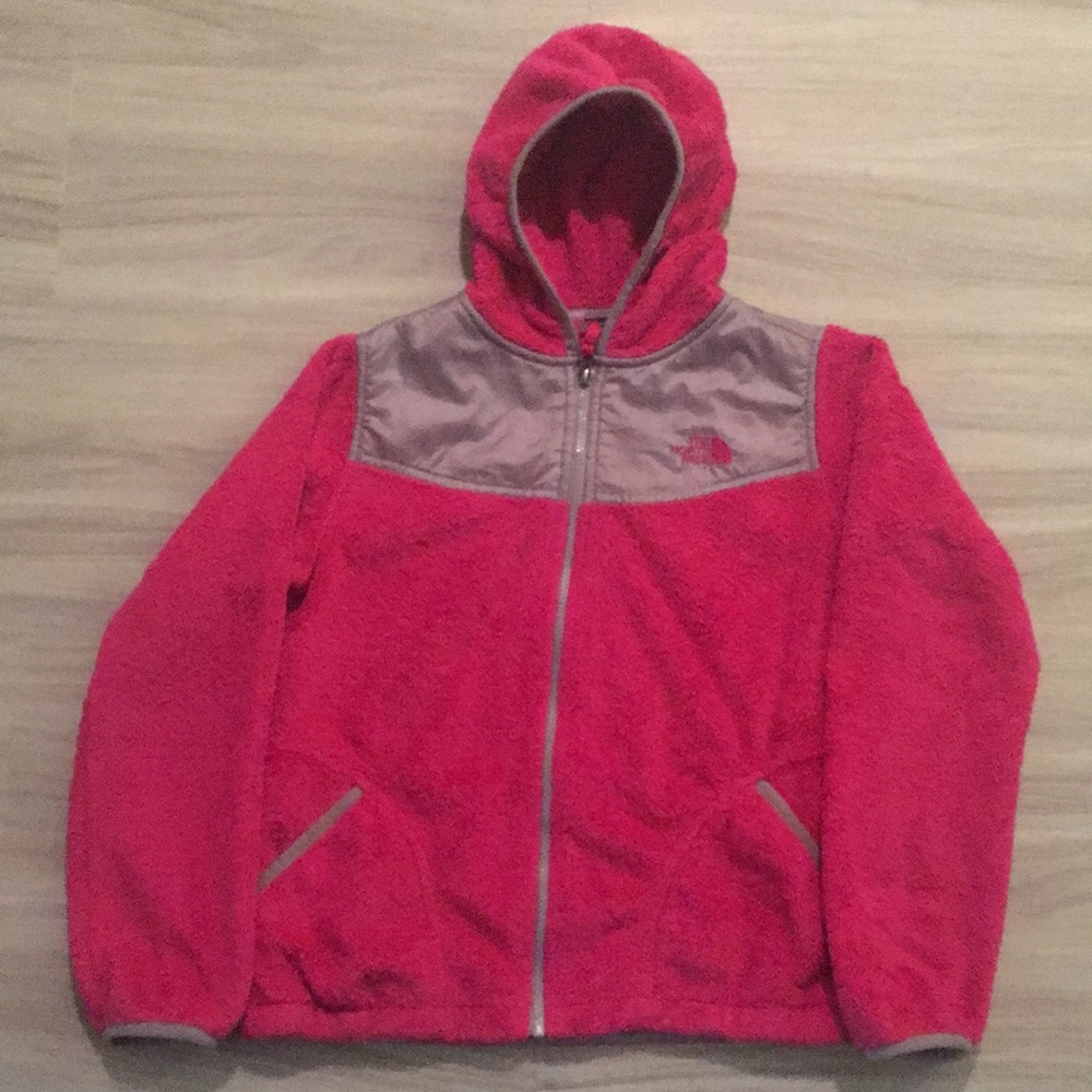Girls The North Face Fleece Hoodie Jacket Large